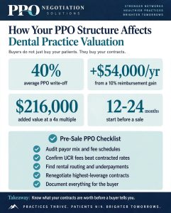 How Your PPO Structure Affects Dental Practice Valuation infographic